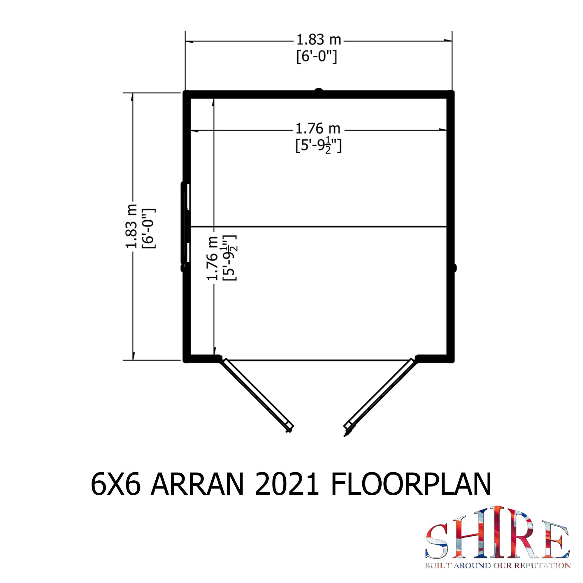 Shire Arran 6ft x 6ft Apex Shed - Image 8