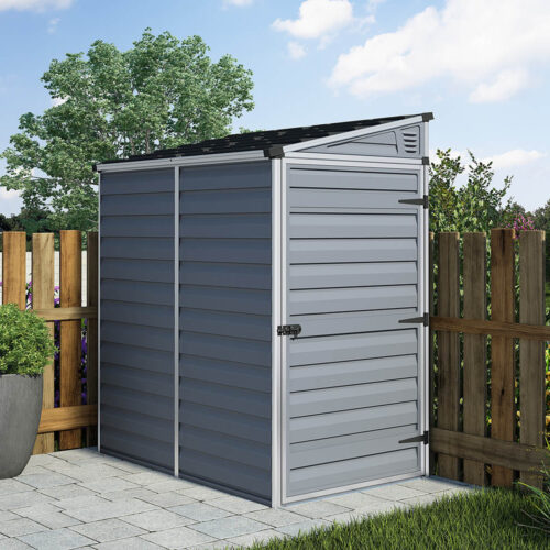 Palram Canopia Pent 4 ft. x 6 ft. Shed Kit - Dark Grey